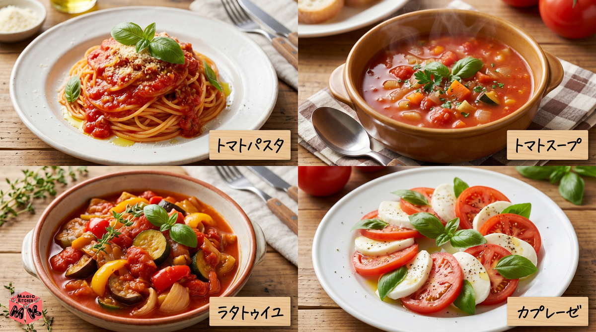 トマト料理コラージュ