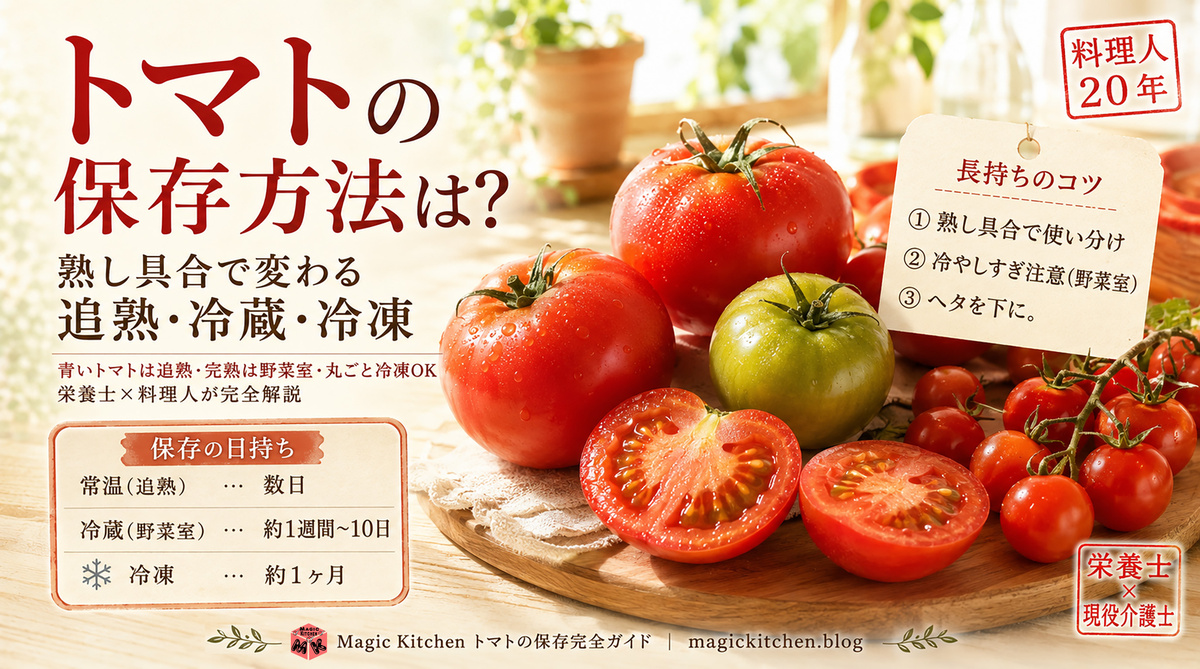トマトの保存方法 アイキャッチ