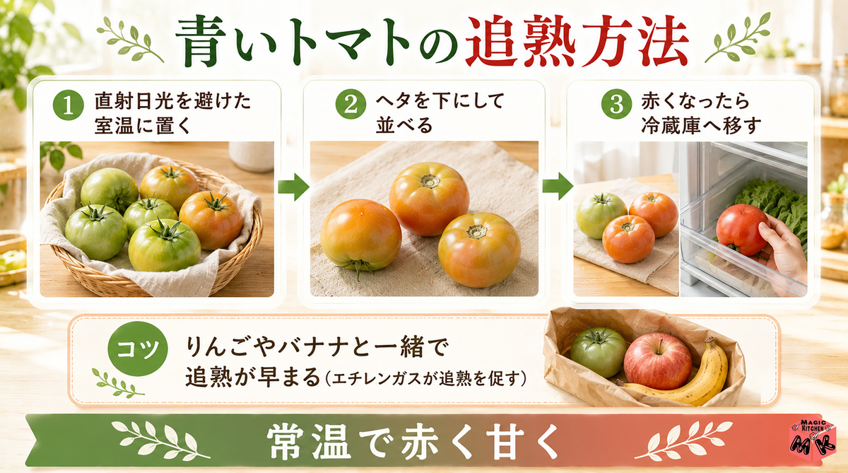 青いトマトの追熟方法