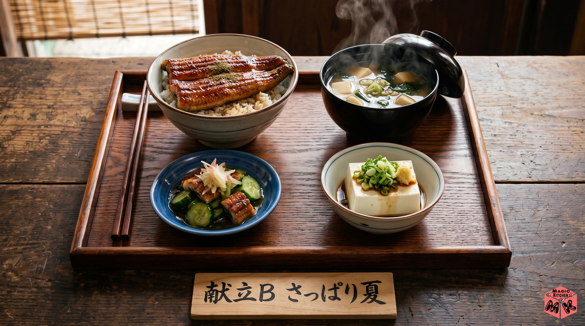 献立B さっぱり夏のうなぎ膳