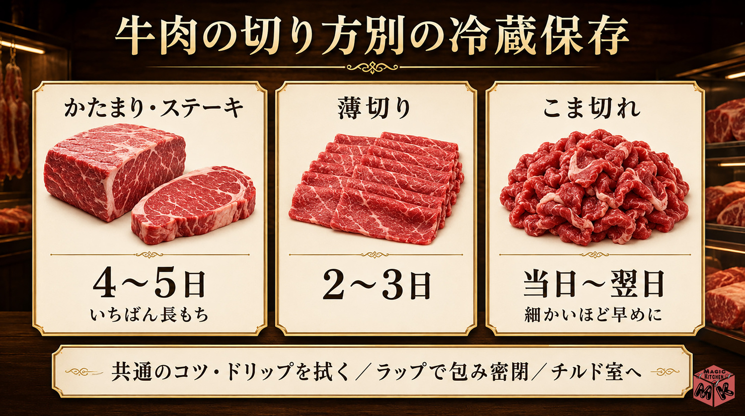 牛肉の冷蔵保存の正しい方法