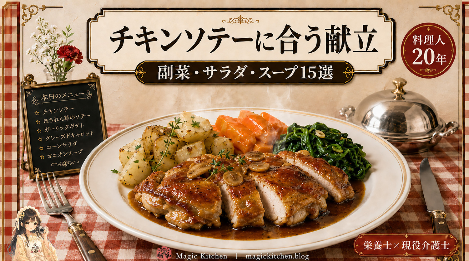 チキンソテーの献立のアイキャッチ