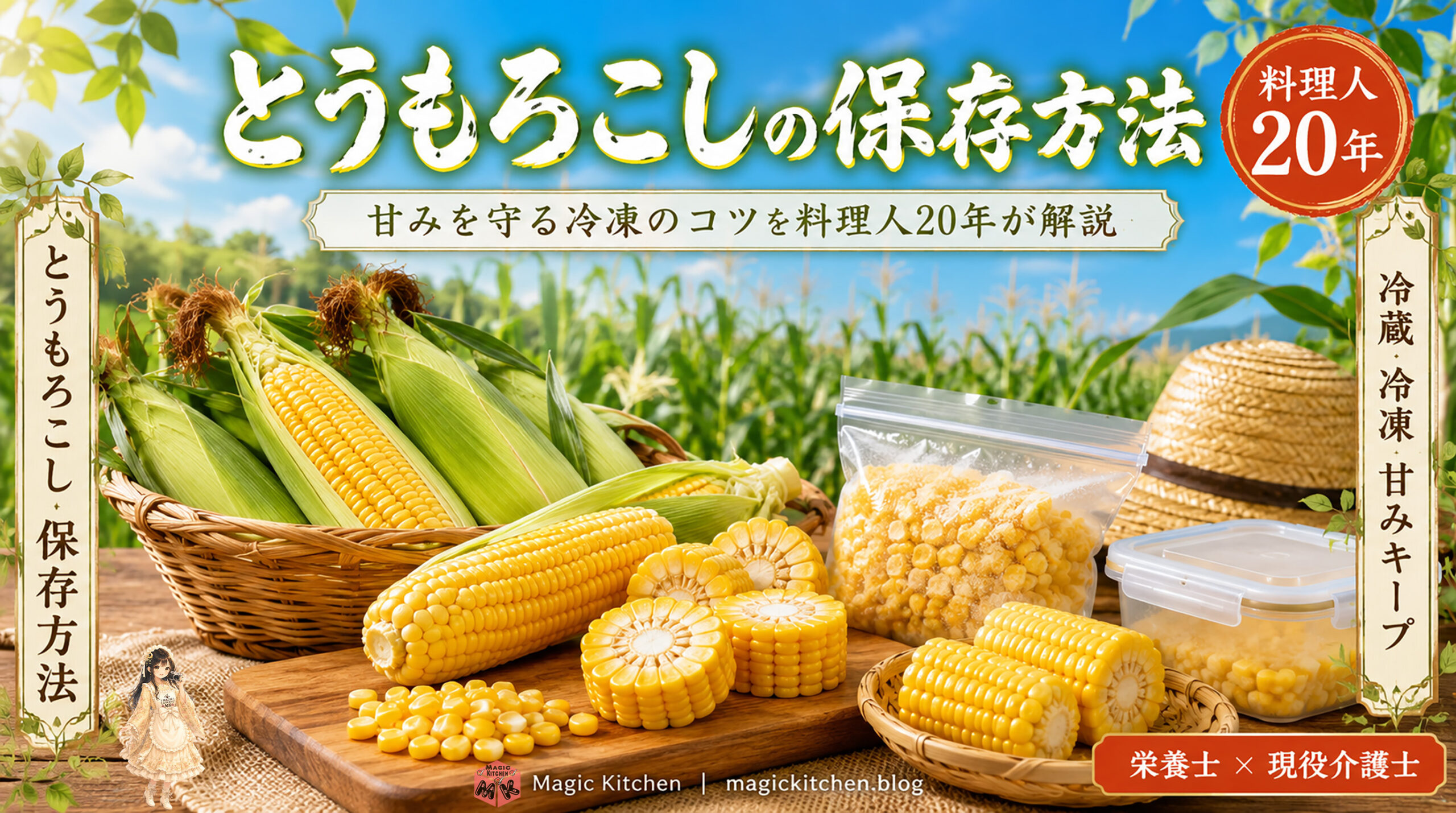 とうもろこしの保存方法