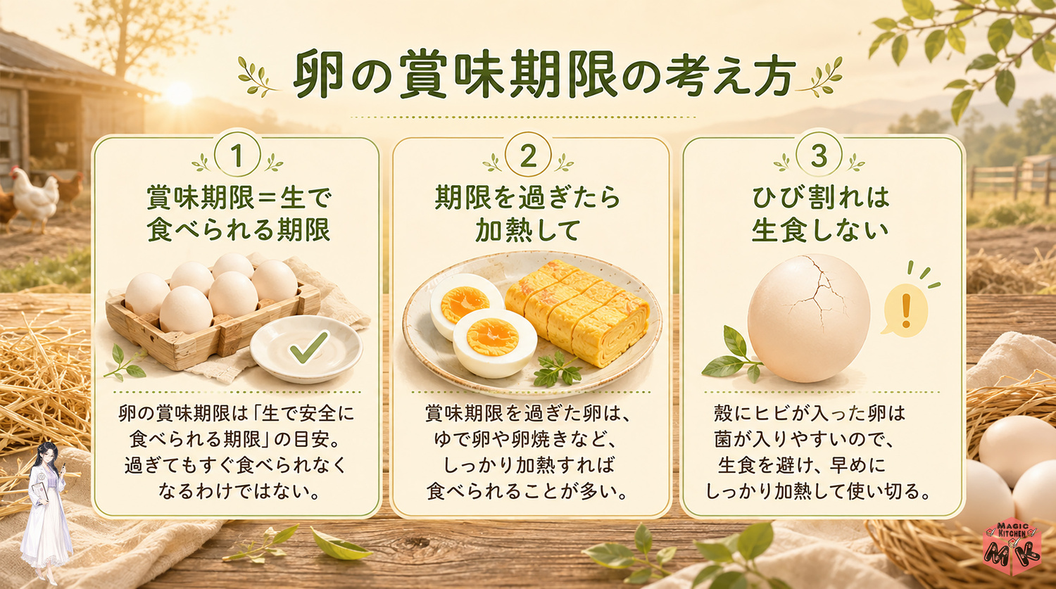 卵の賞味期限の考え方