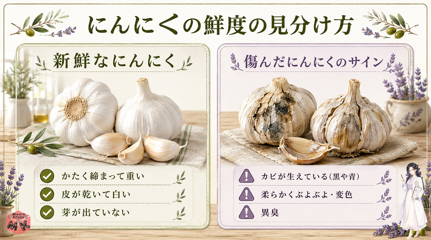にんにくの鮮度の見分け方