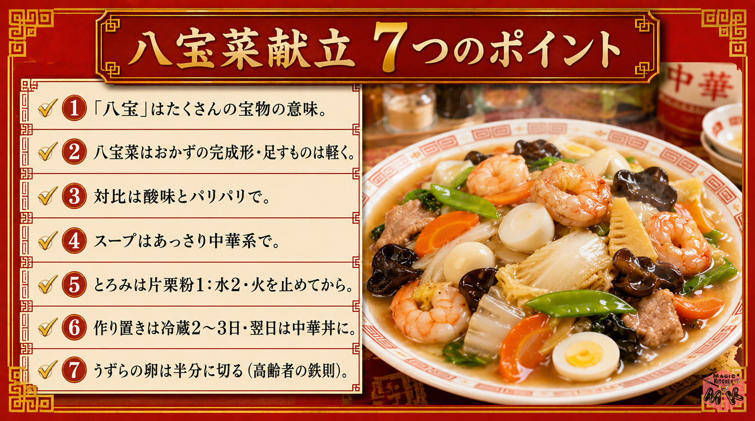 八宝菜の献立のまとめの実写