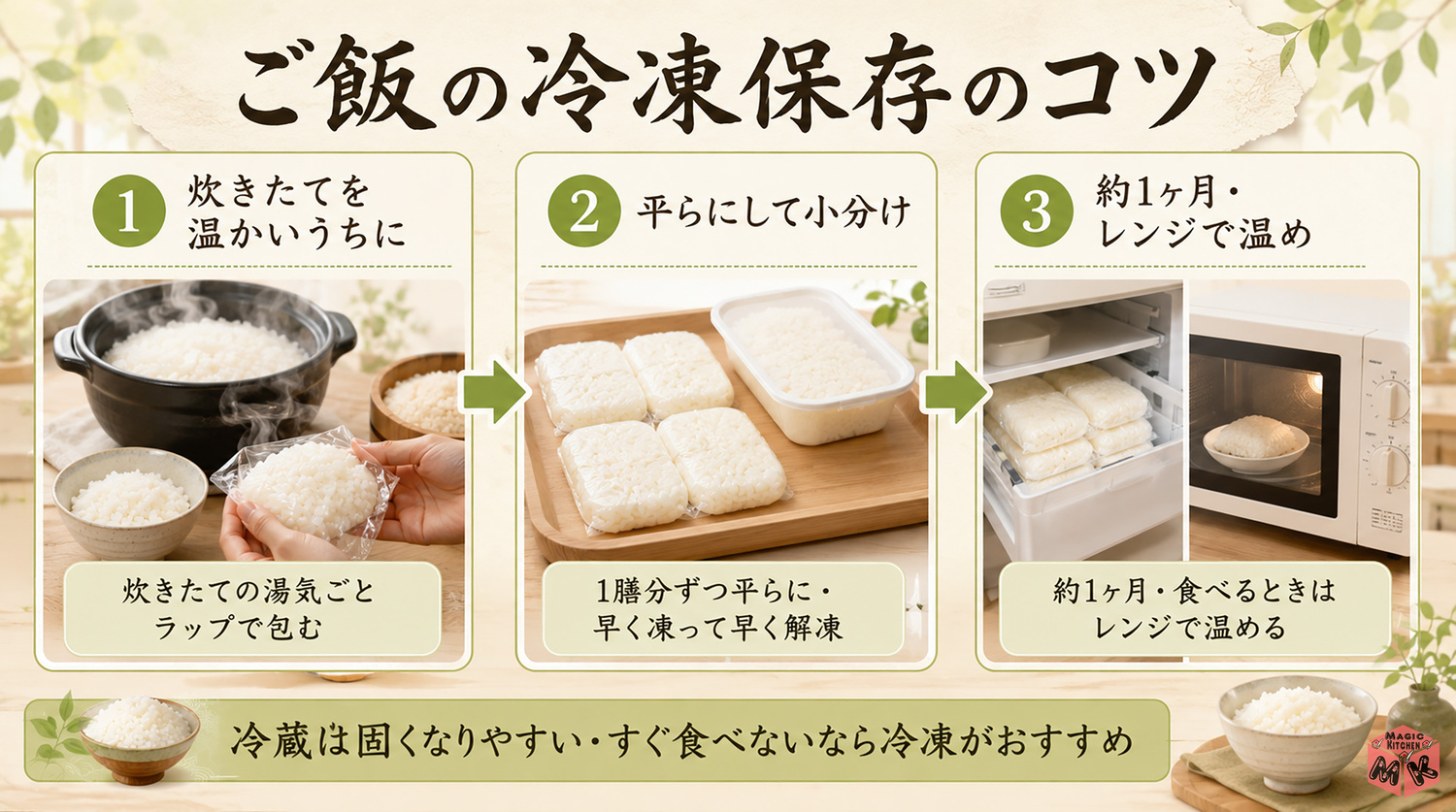 ご飯の冷凍保存方法