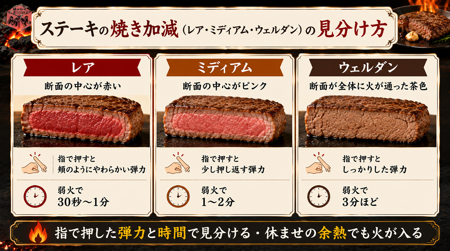 ステーキはレアで食べても大丈夫？（安全の話）