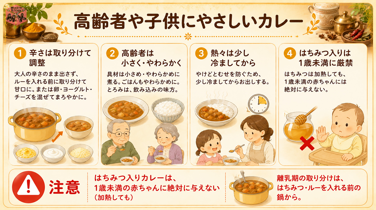高齢者や子供にやさしいカレー