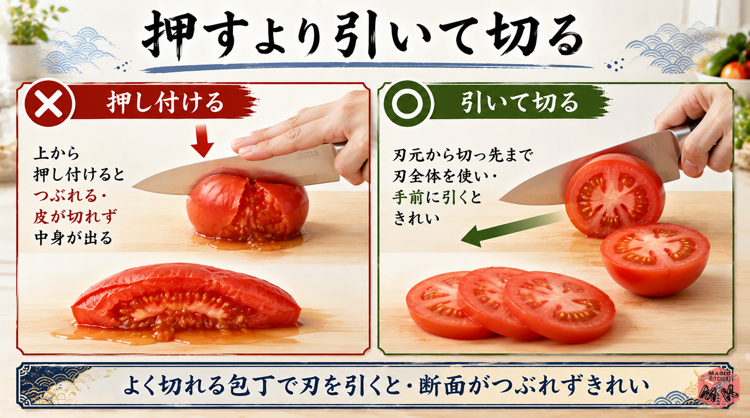 引き切りと切り方のコツ