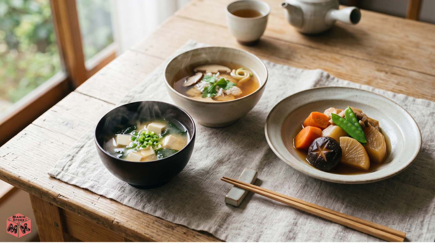 だしを使った和食の完成イメージ
