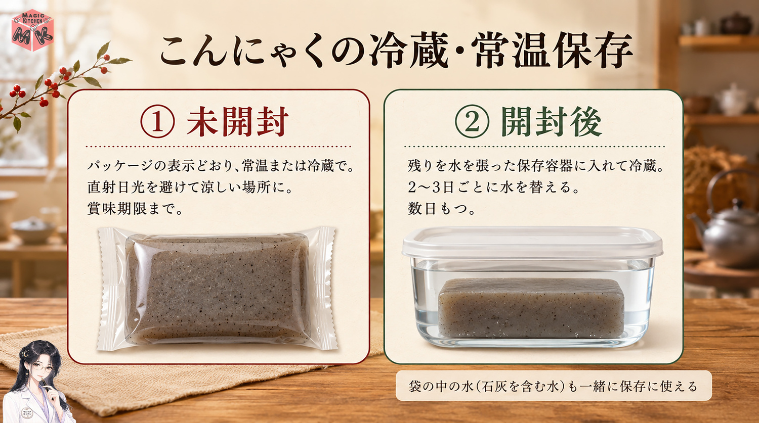 こんにゃくの冷蔵保存の正しい方法
