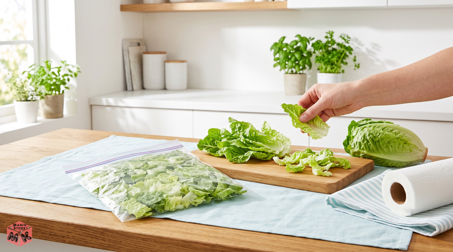 レタスの冷凍保存 ちぎって加熱用に