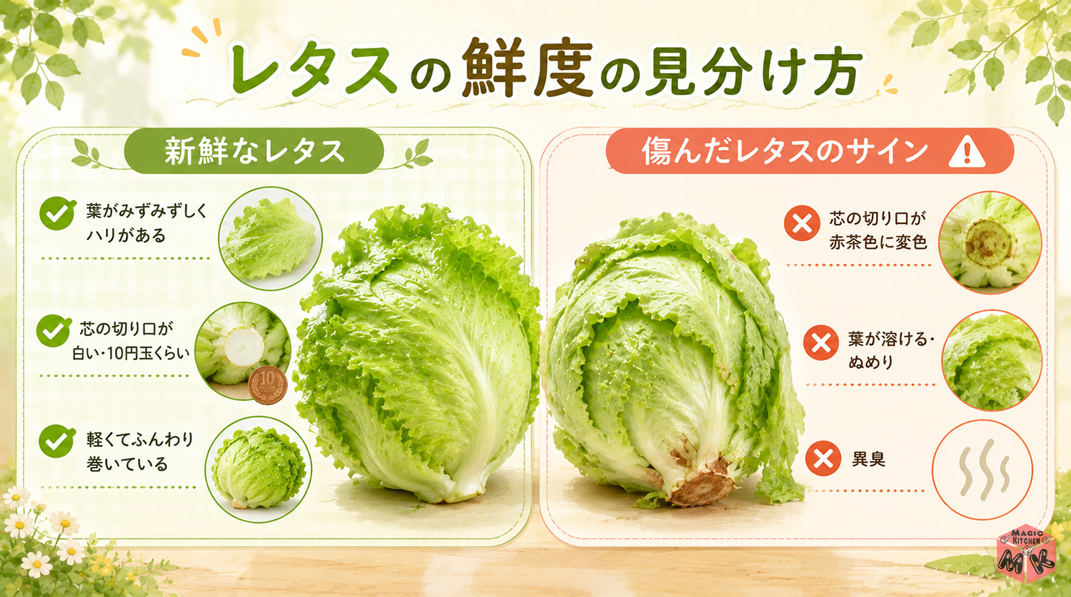 レタスの鮮度の見分け方