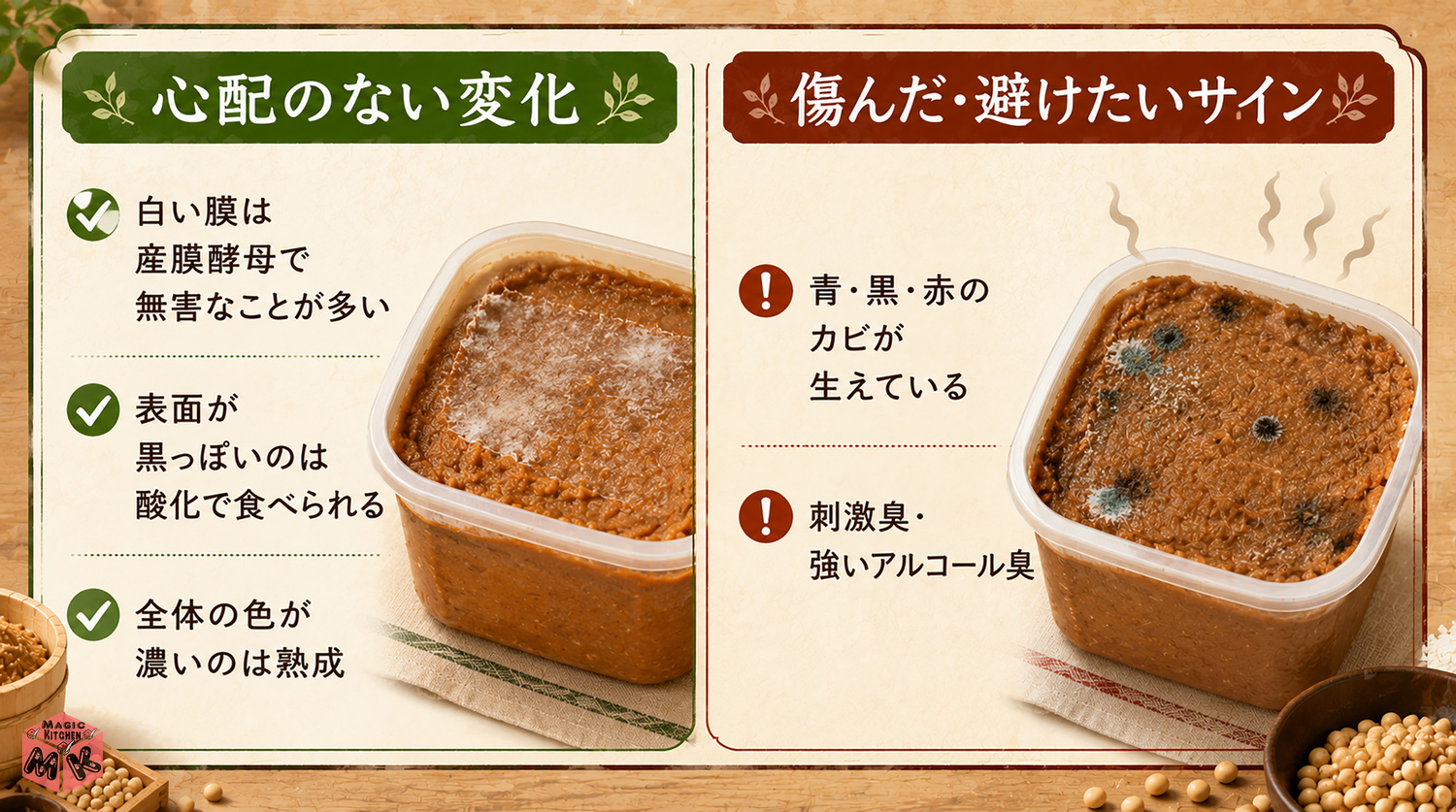 味噌のカビ・傷んだサインの見分け方