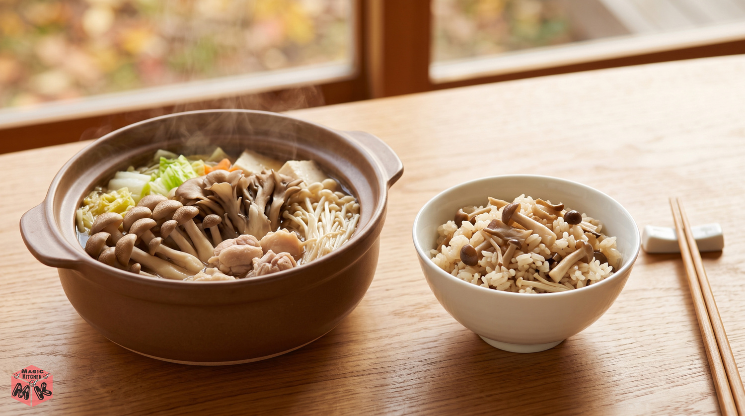 きのこ料理の完成イメージ