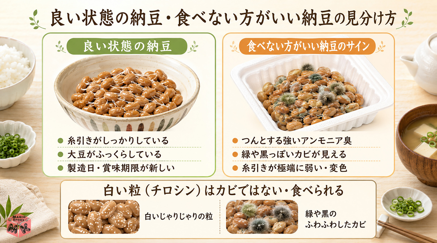 良い納豆と食べない方がいい納豆の見分け方