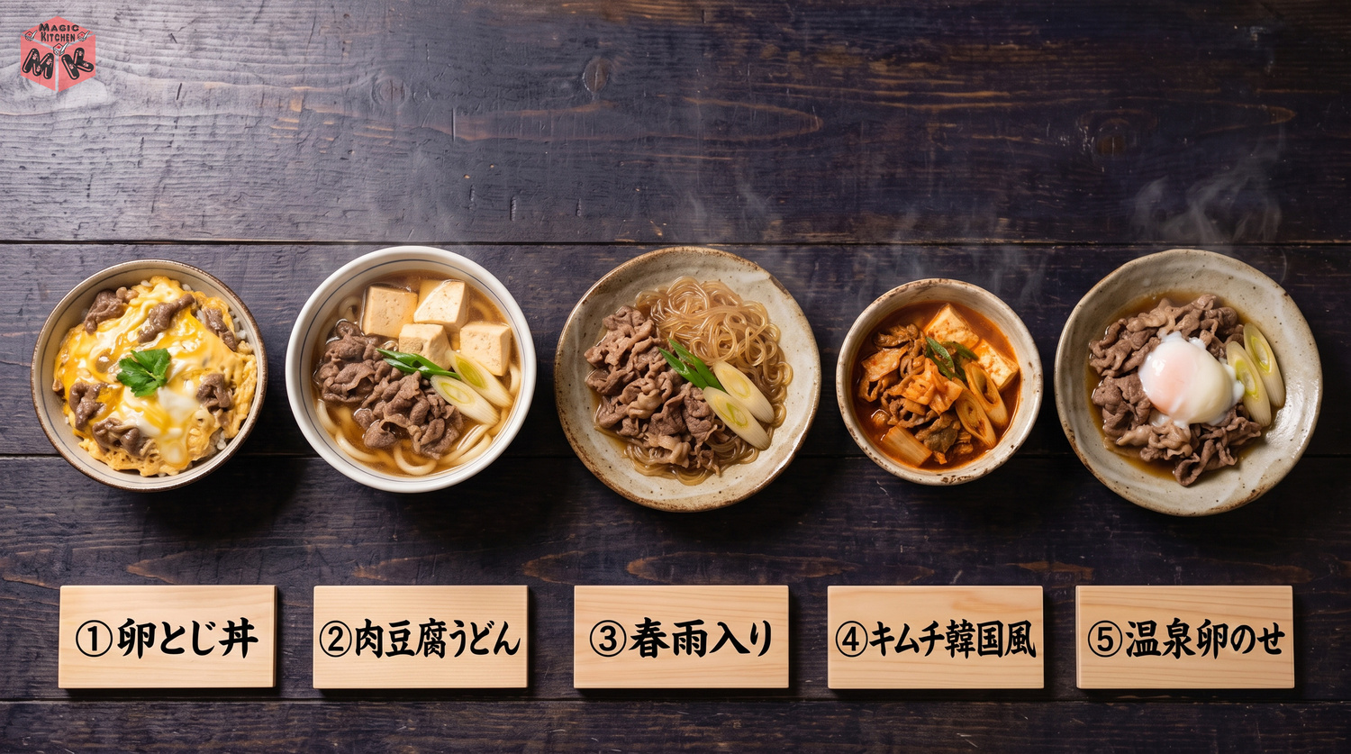 肉豆腐のアレンジ5選のコラージュ