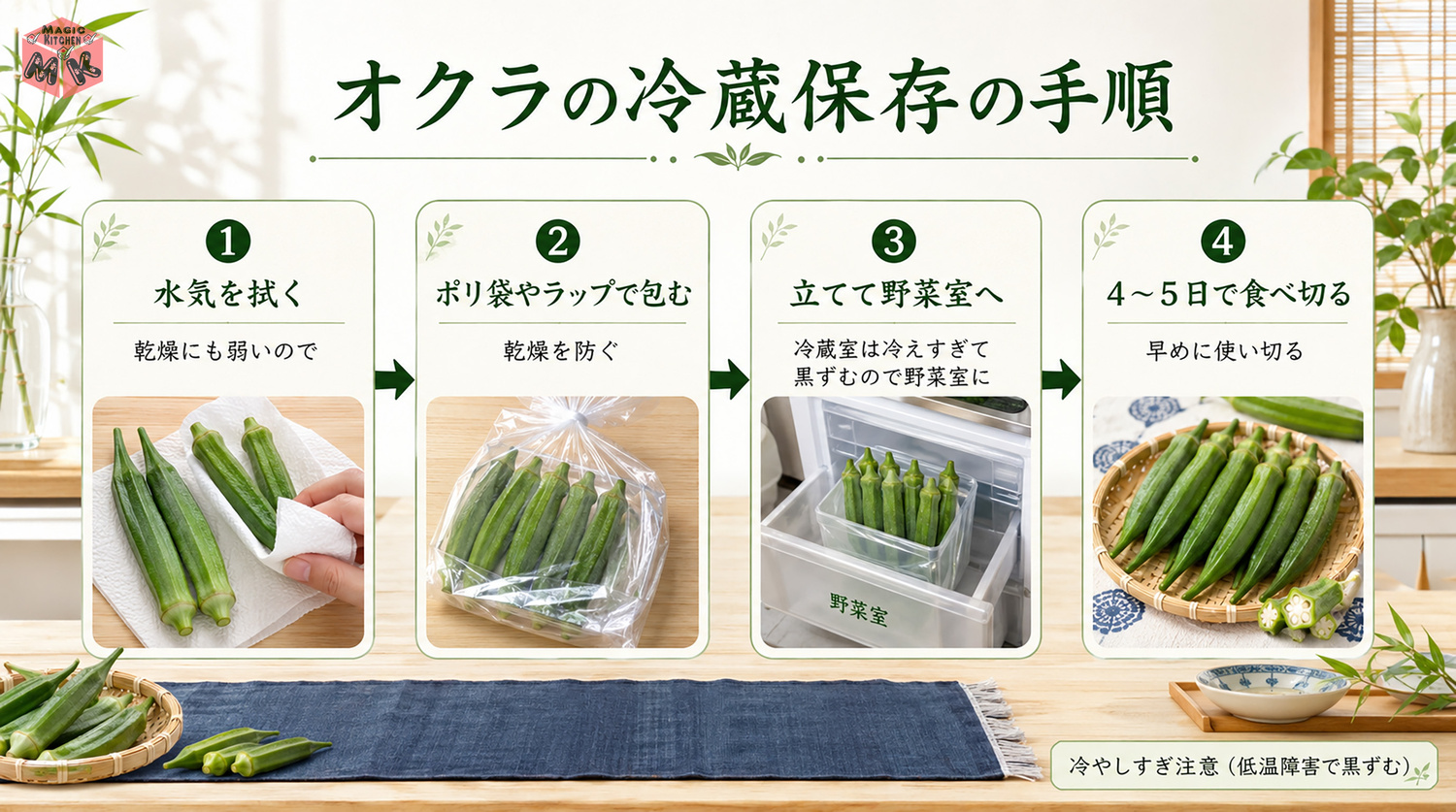 オクラの冷蔵保存の正しい方法