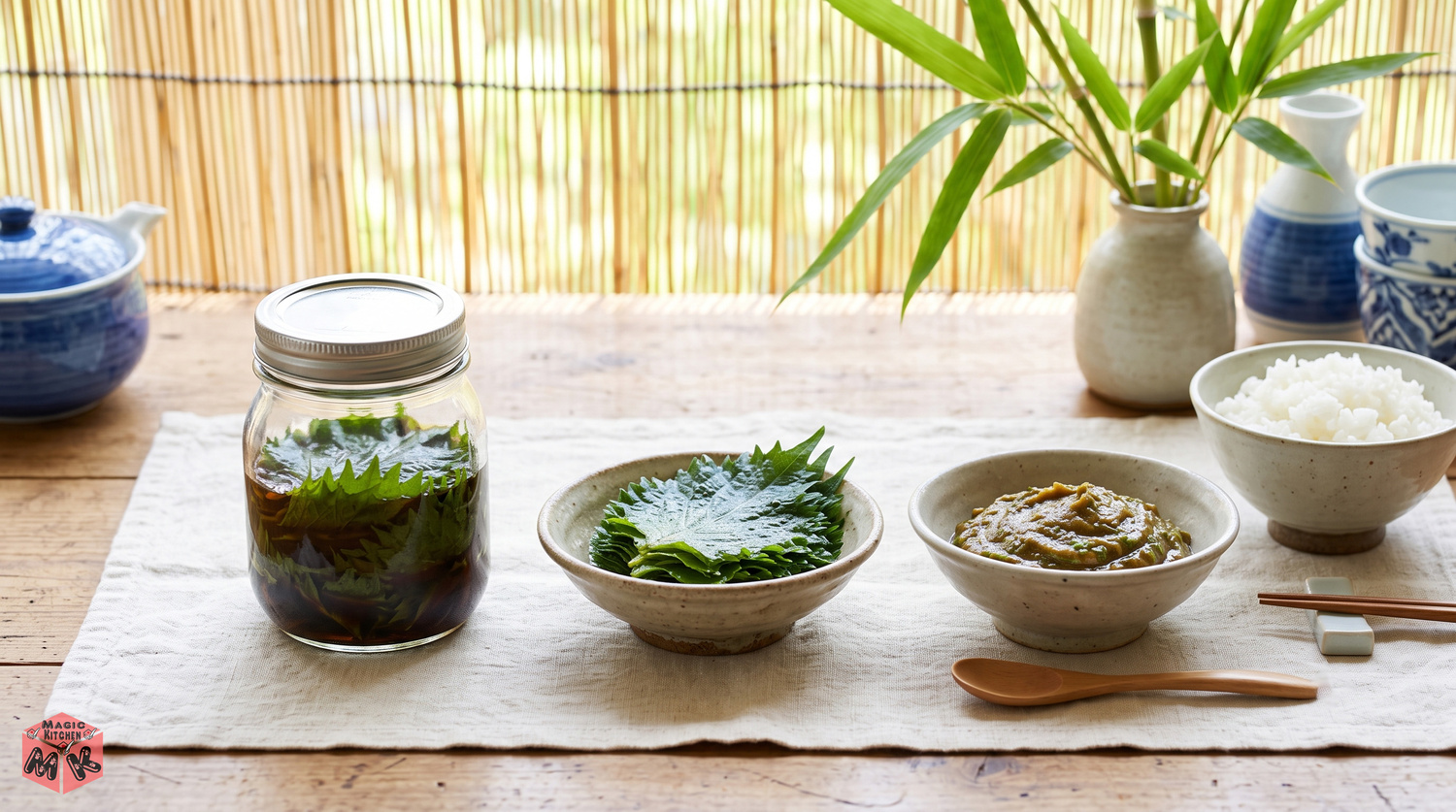 大葉の保存食（塩漬け・醤油漬け・大葉味噌）