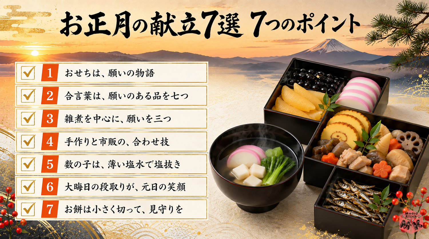 お正月の献立のまとめビジュアル