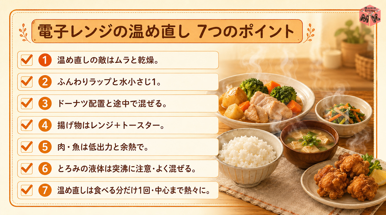 温め直しの7つのポイントまとめ