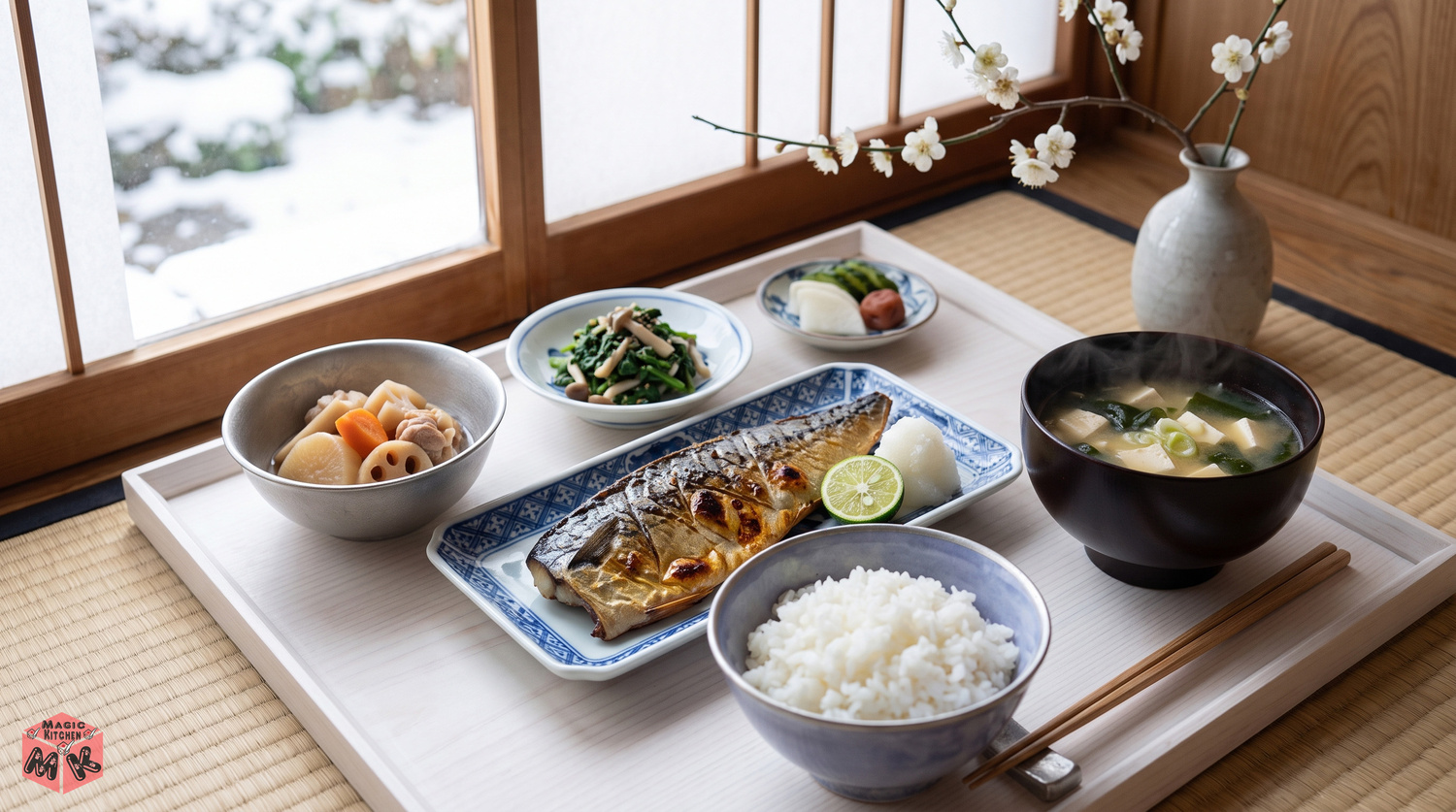 さばの塩焼き献立の全体像