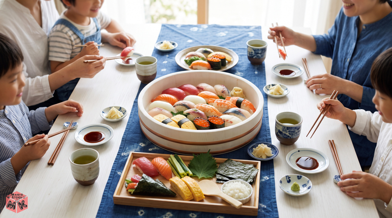 寿司の食べ方マナーの完成イメージ