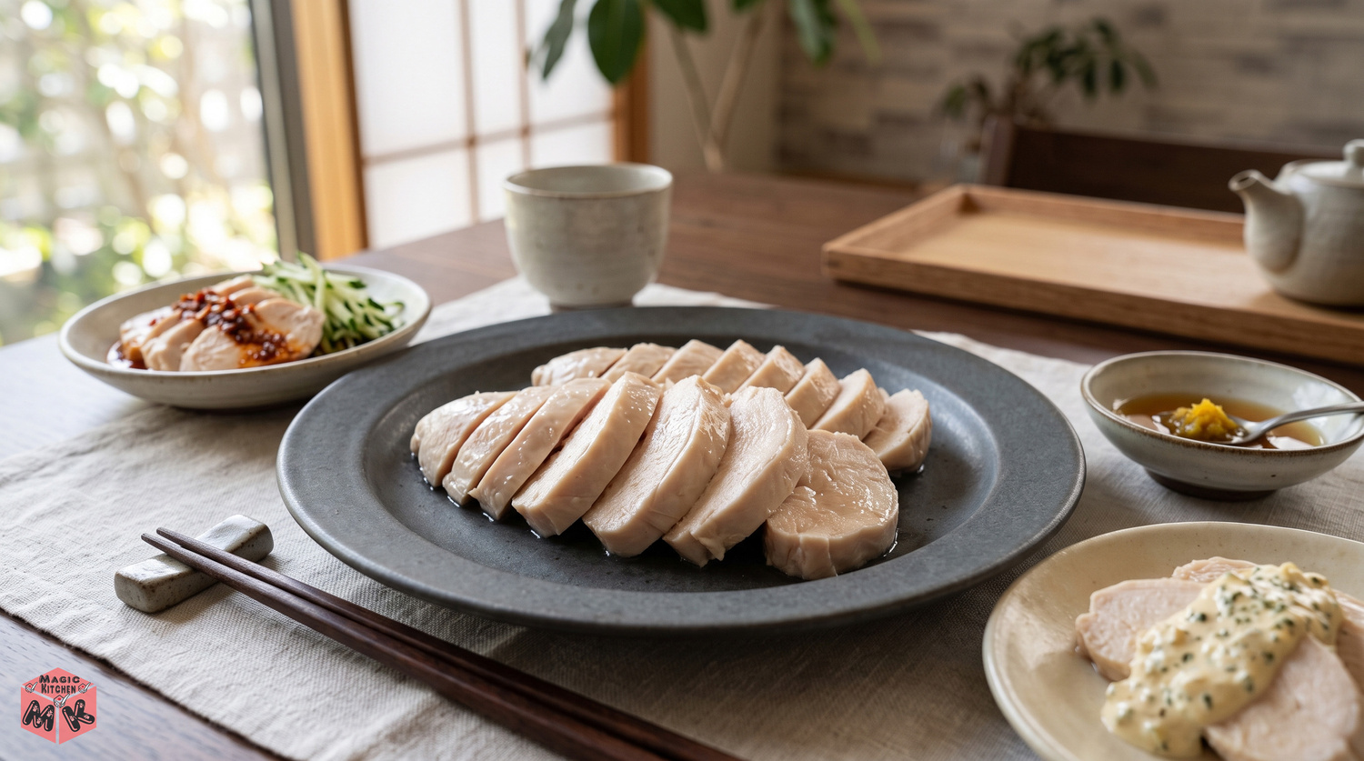 やわらか鶏むね肉料理の完成イメージ