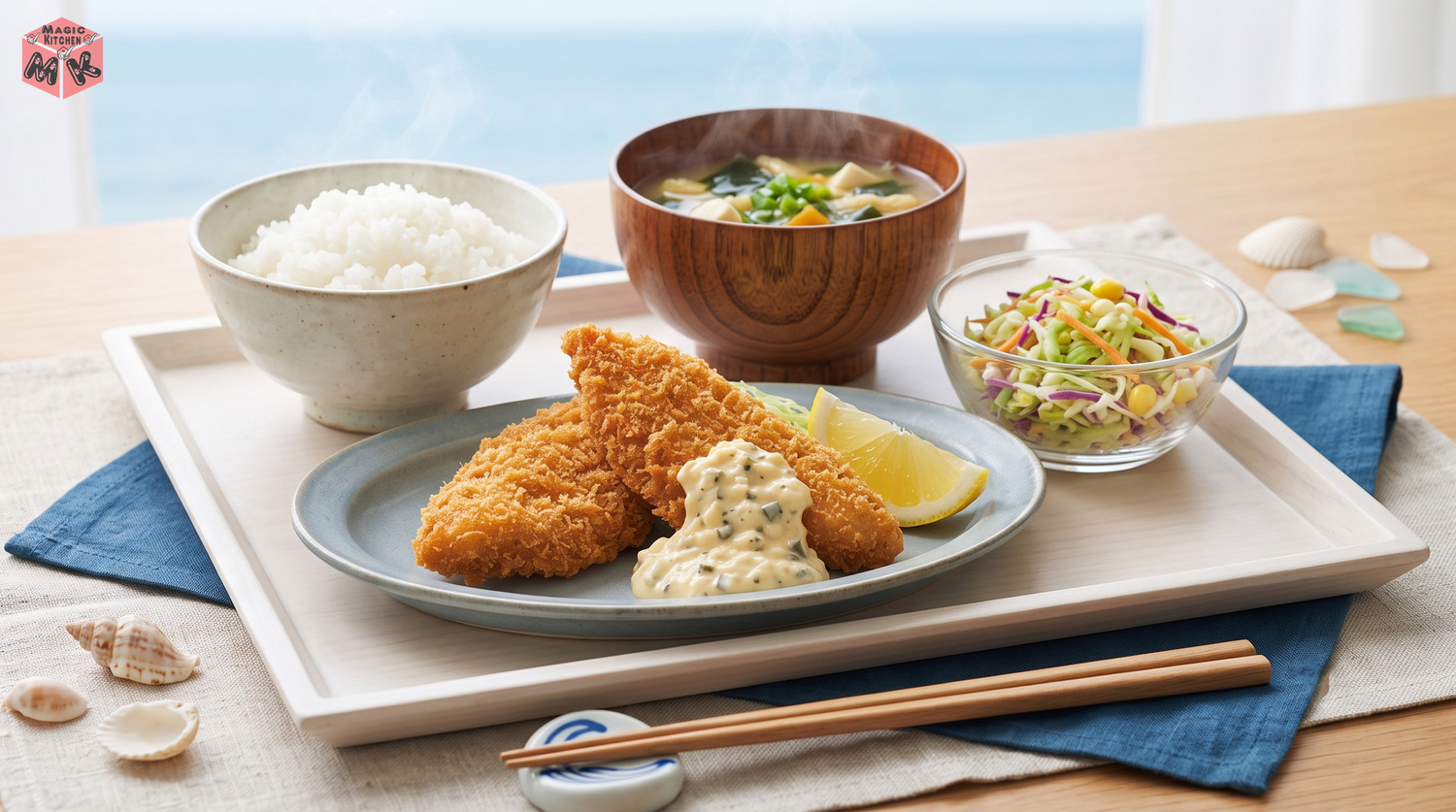 白身魚フライの献立B メニューの配膳図