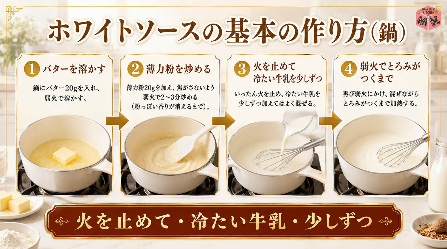 ホワイトソースの作り方（基本）
