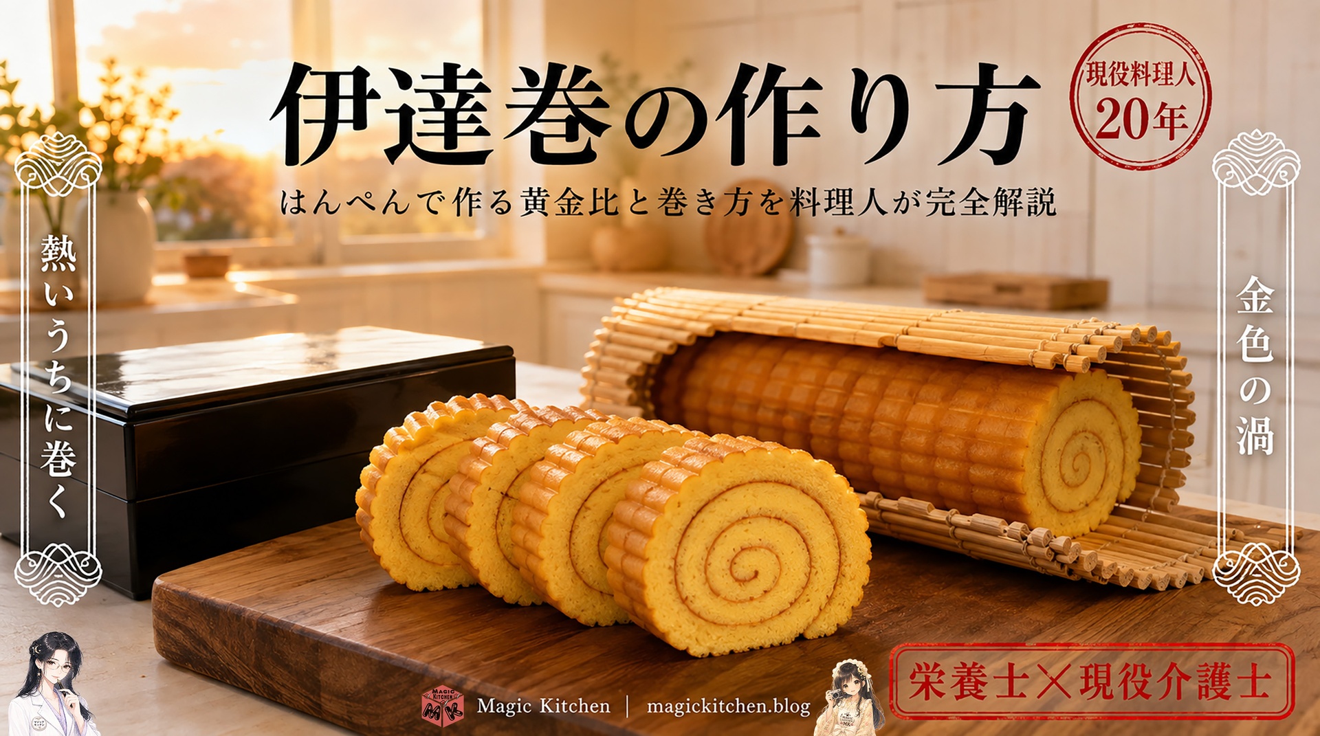 伊達巻の作り方とはんぺんで作る黄金比のアイキャッチ