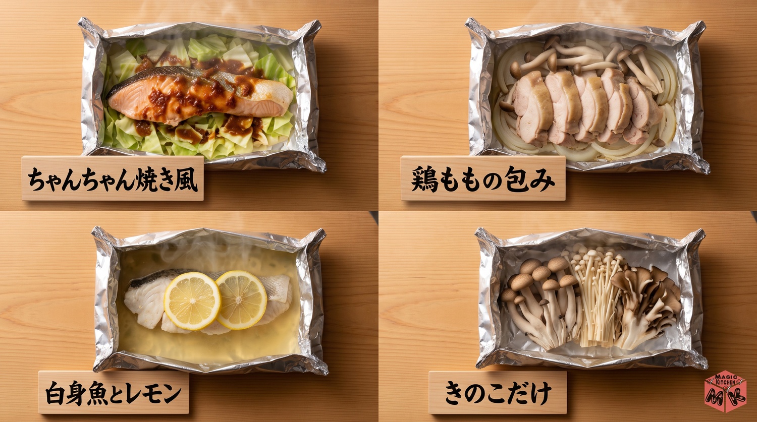 ちゃんちゃん焼き風など応用4種の図解