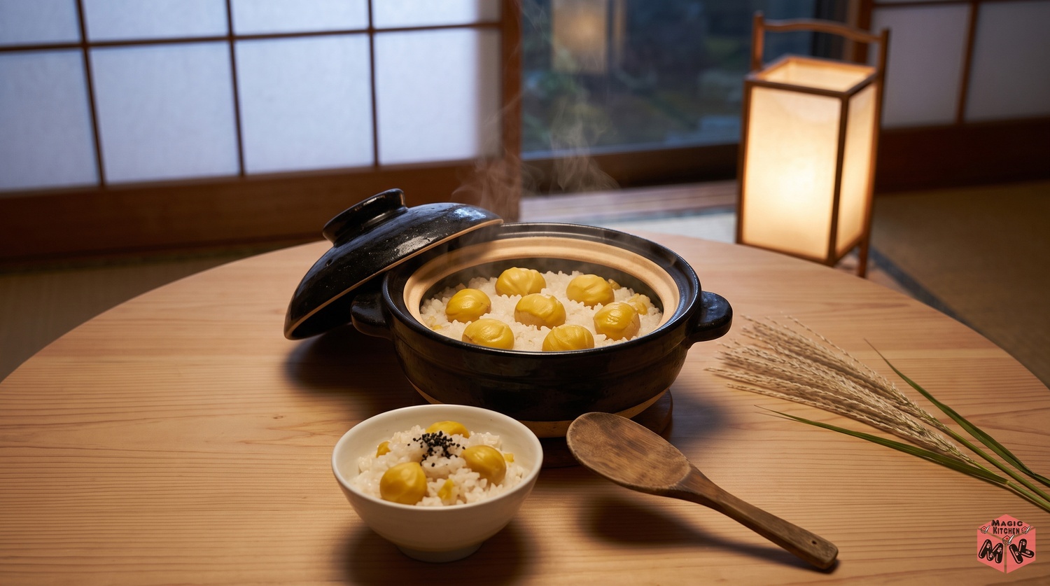炊き上がった栗ご飯のイメージ