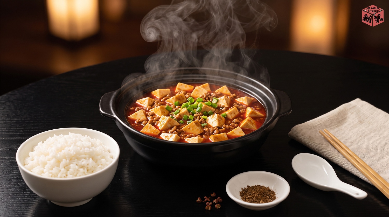 できあがった麻婆豆腐のイメージ