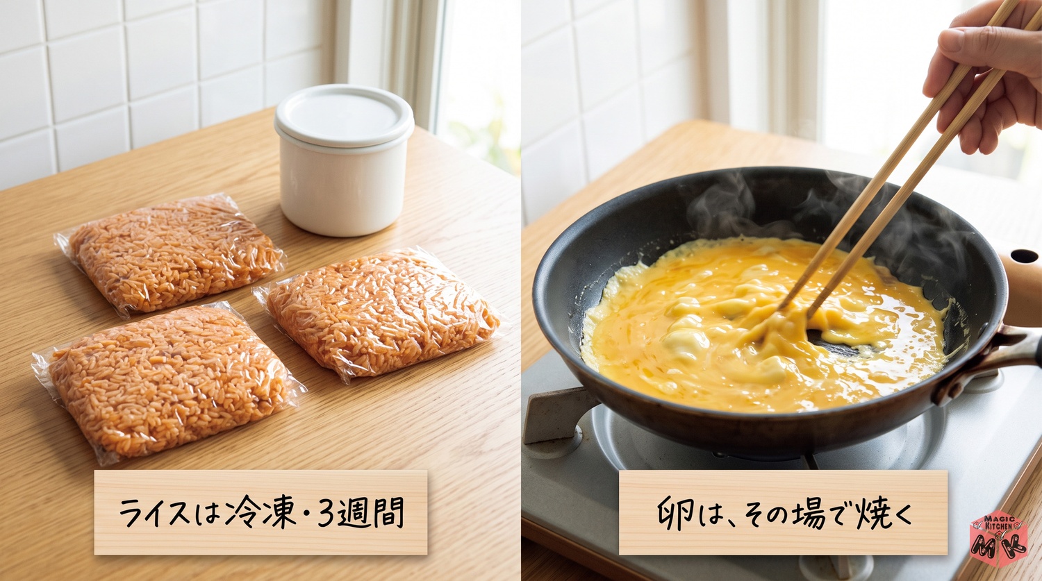 チキンライスの冷凍保存と温め直し