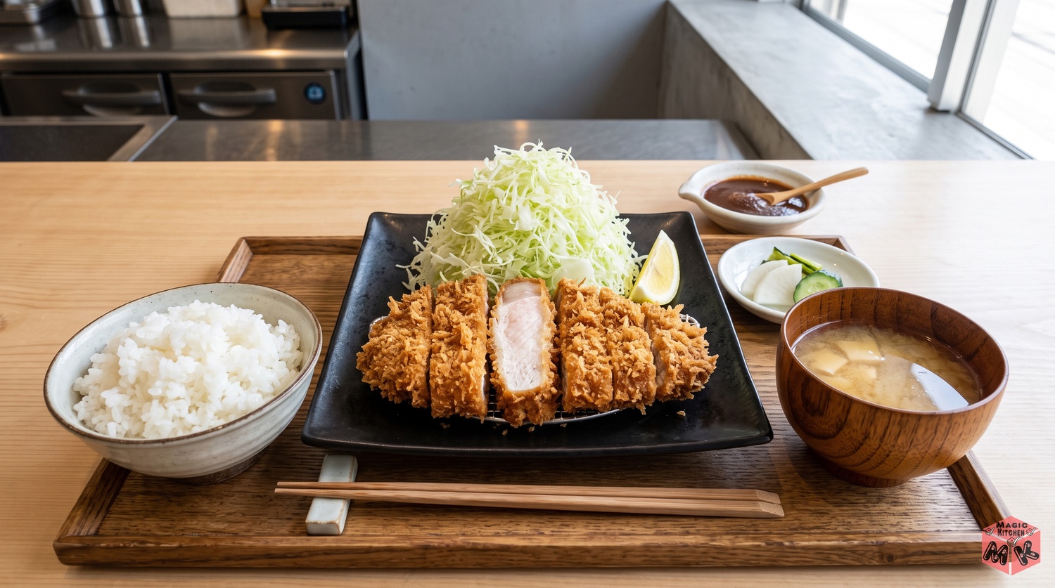 揚げたてのとんかつの断面イメージ