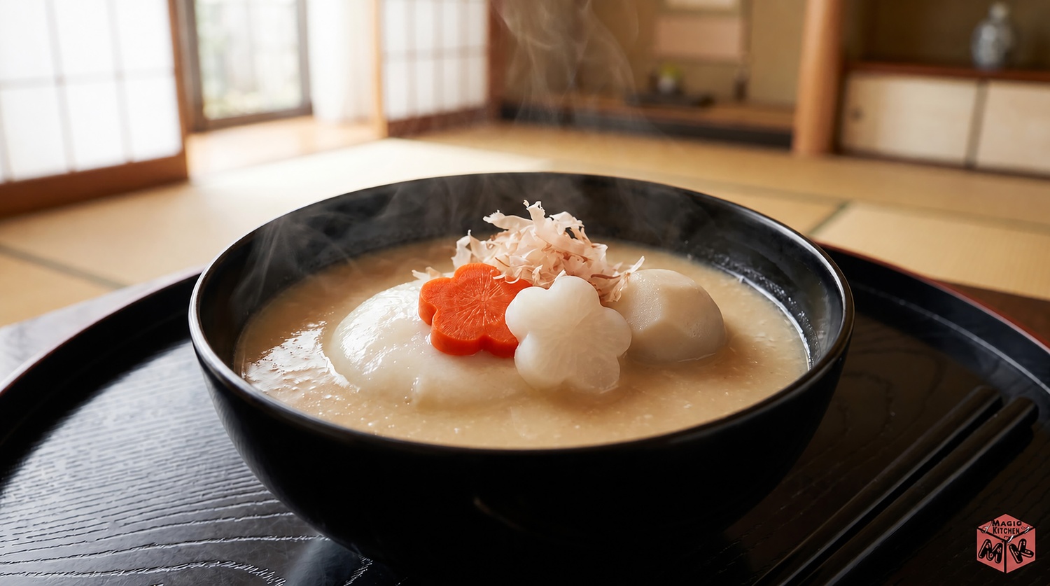 完成したお雑煮の一椀
