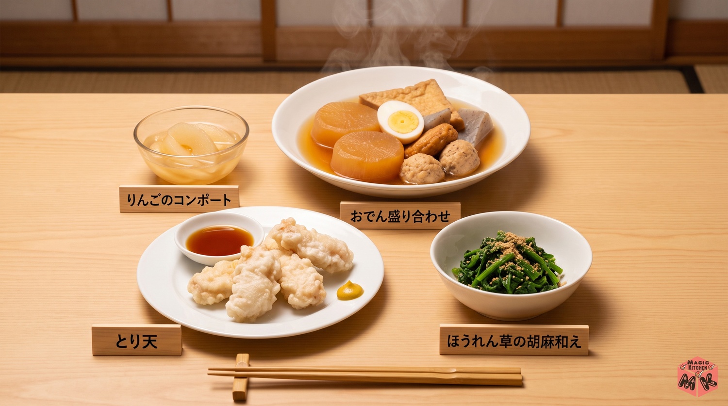 おでんの献立例Bおでん居酒屋型の配膳イメージ