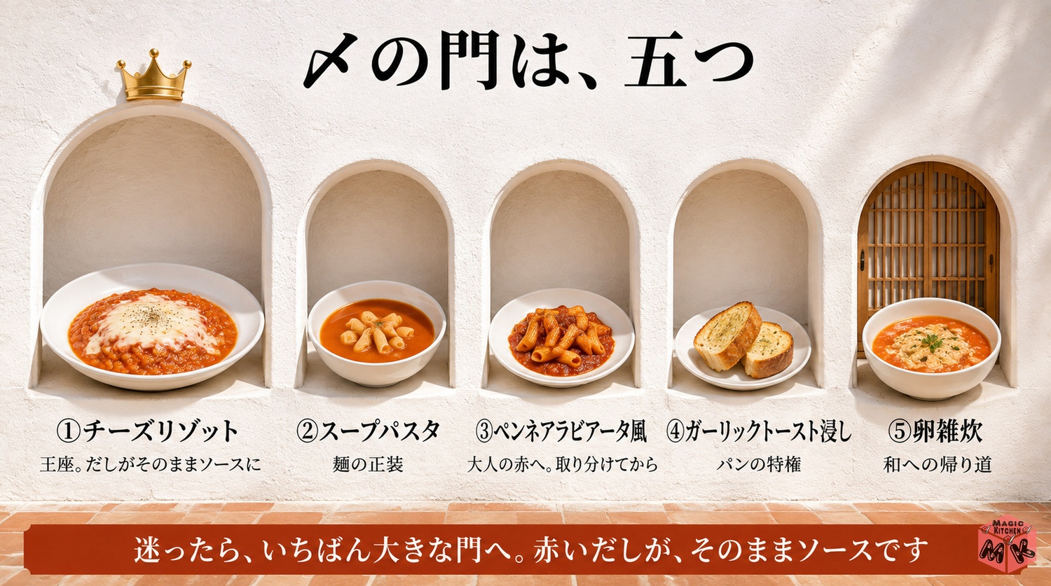 トマト鍋の〆5選とチーズリゾットの王座の地図