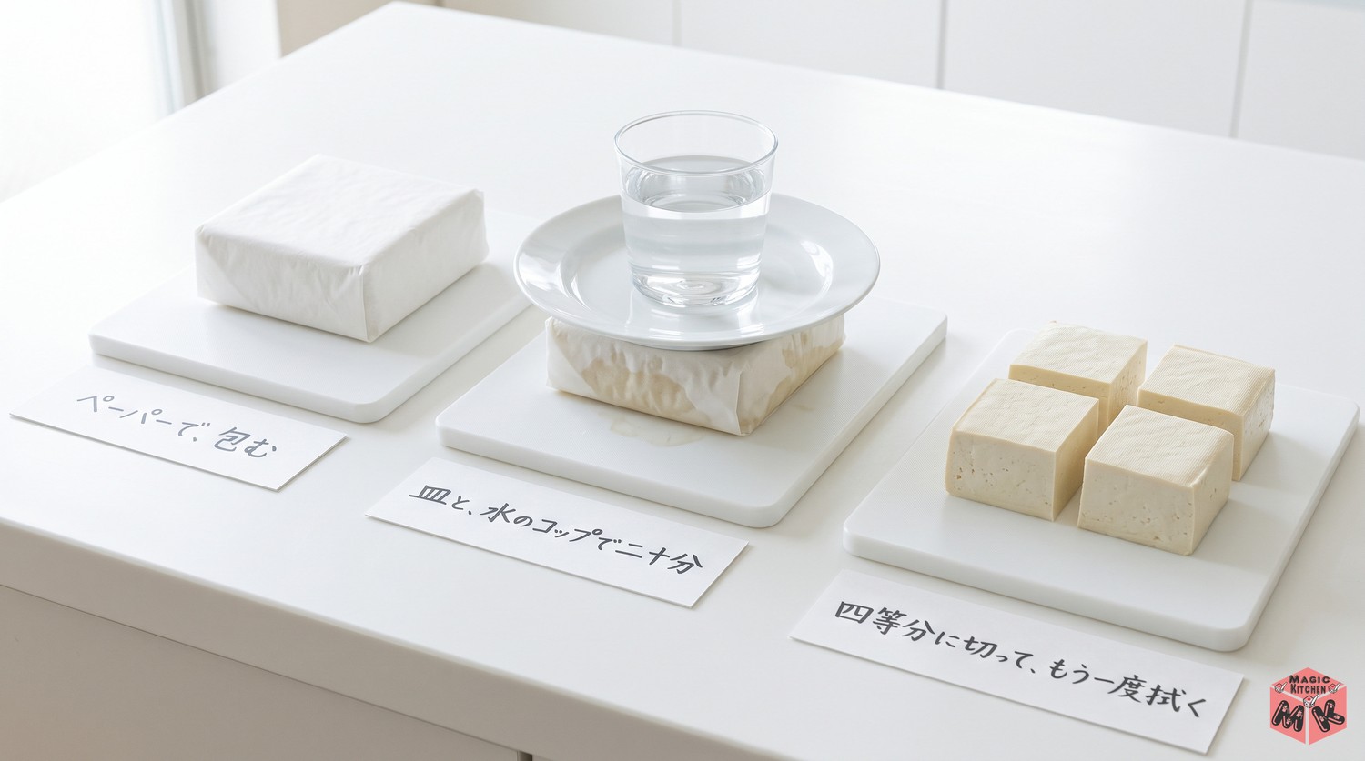 揚げ出し豆腐の崩れない水切り