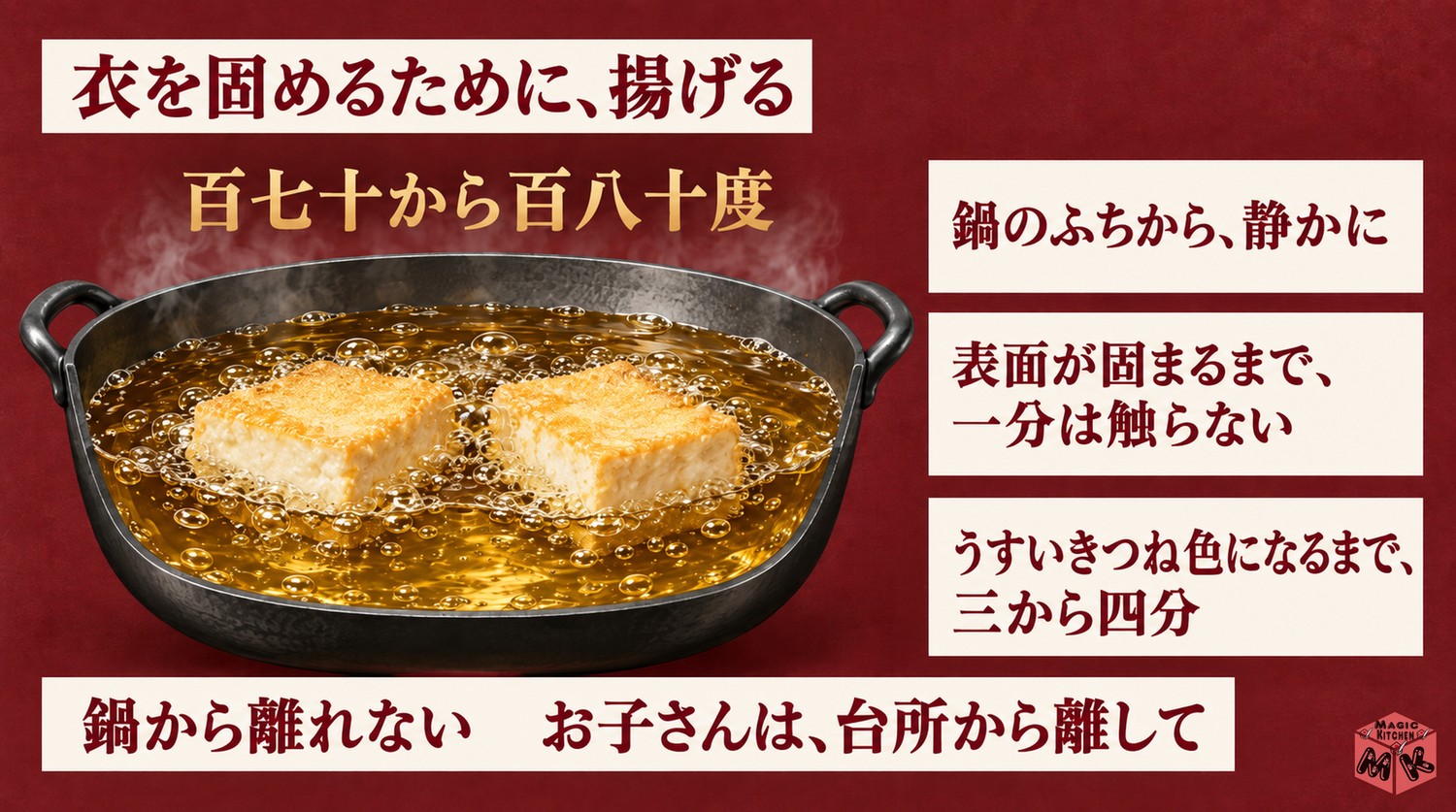 揚げ出し豆腐の揚げ方