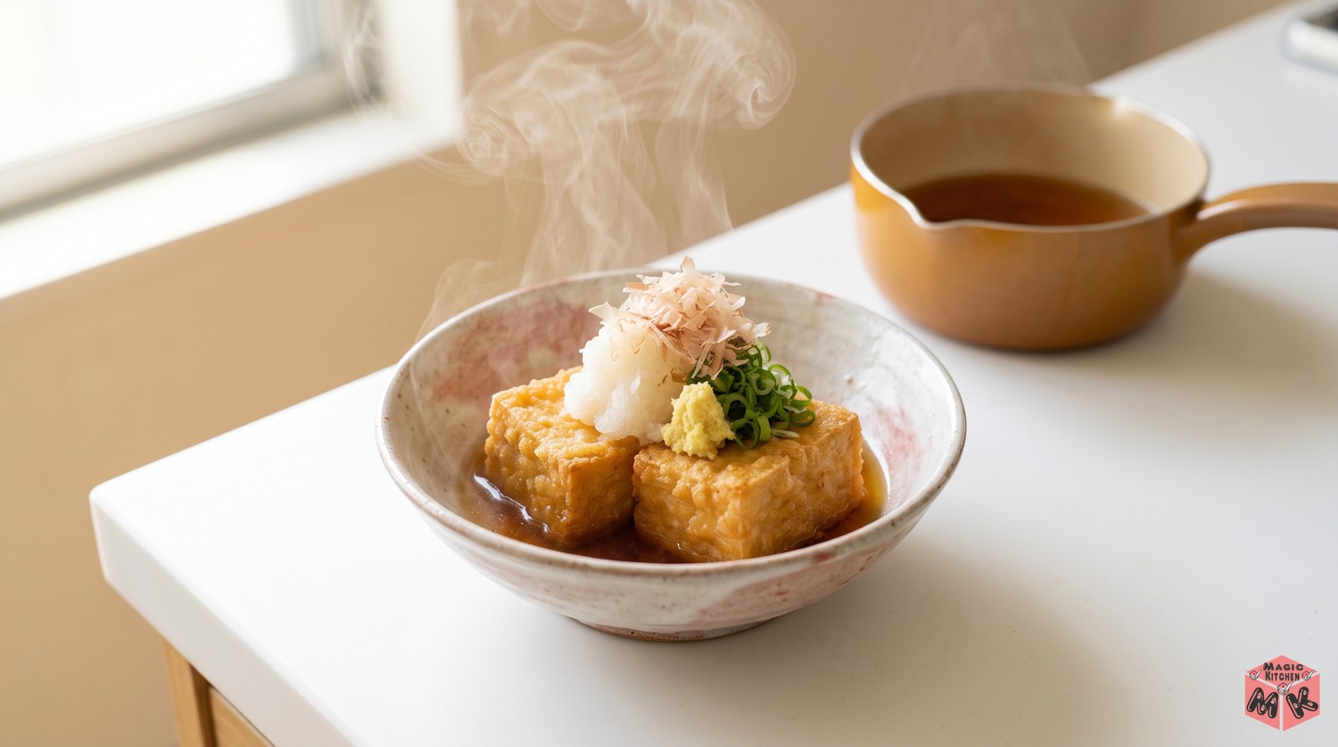 器に盛った揚げ出し豆腐