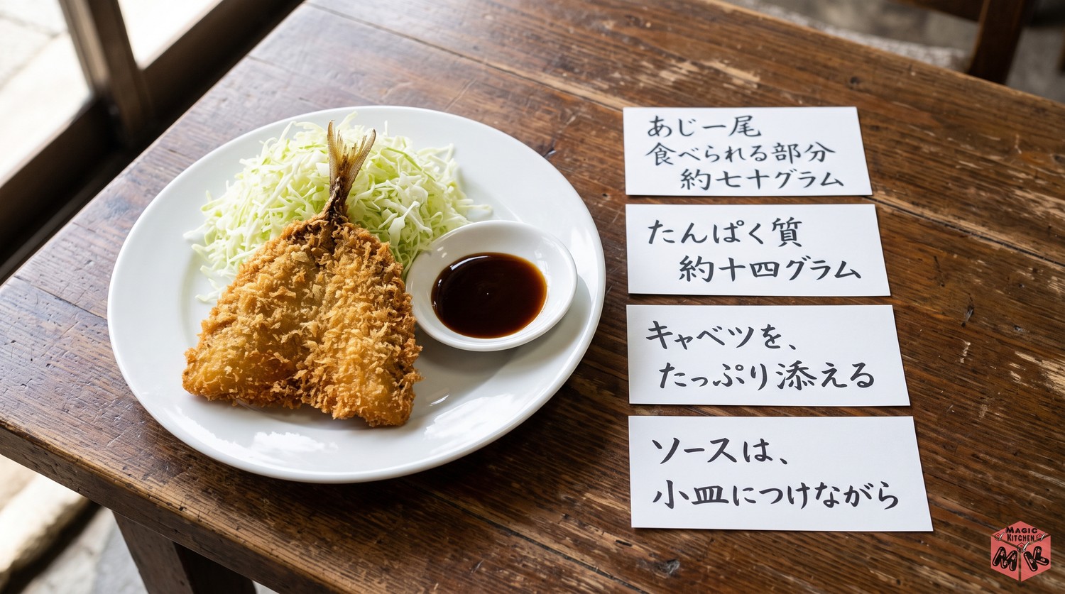 あじフライの栄養の目安