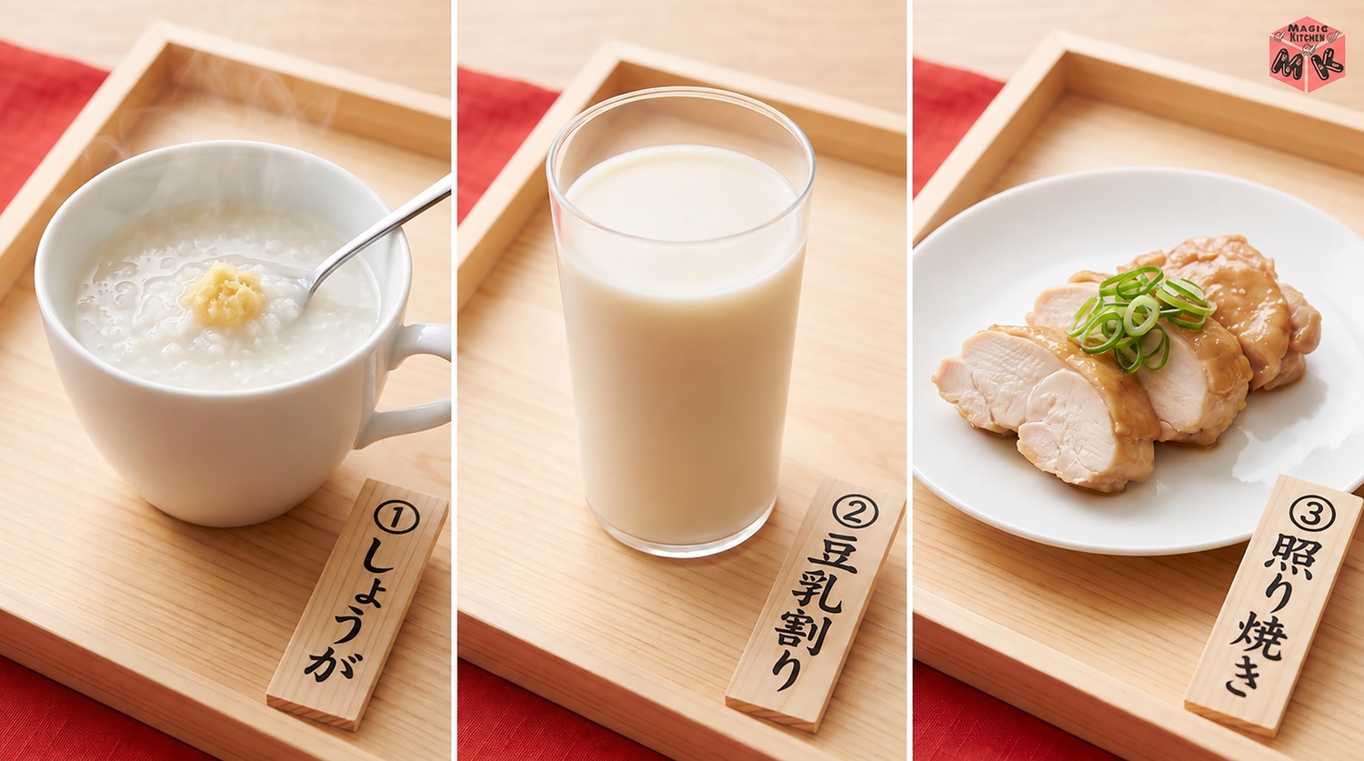 しょうがと豆乳割りと照り焼きの甘酒のアレンジ3選