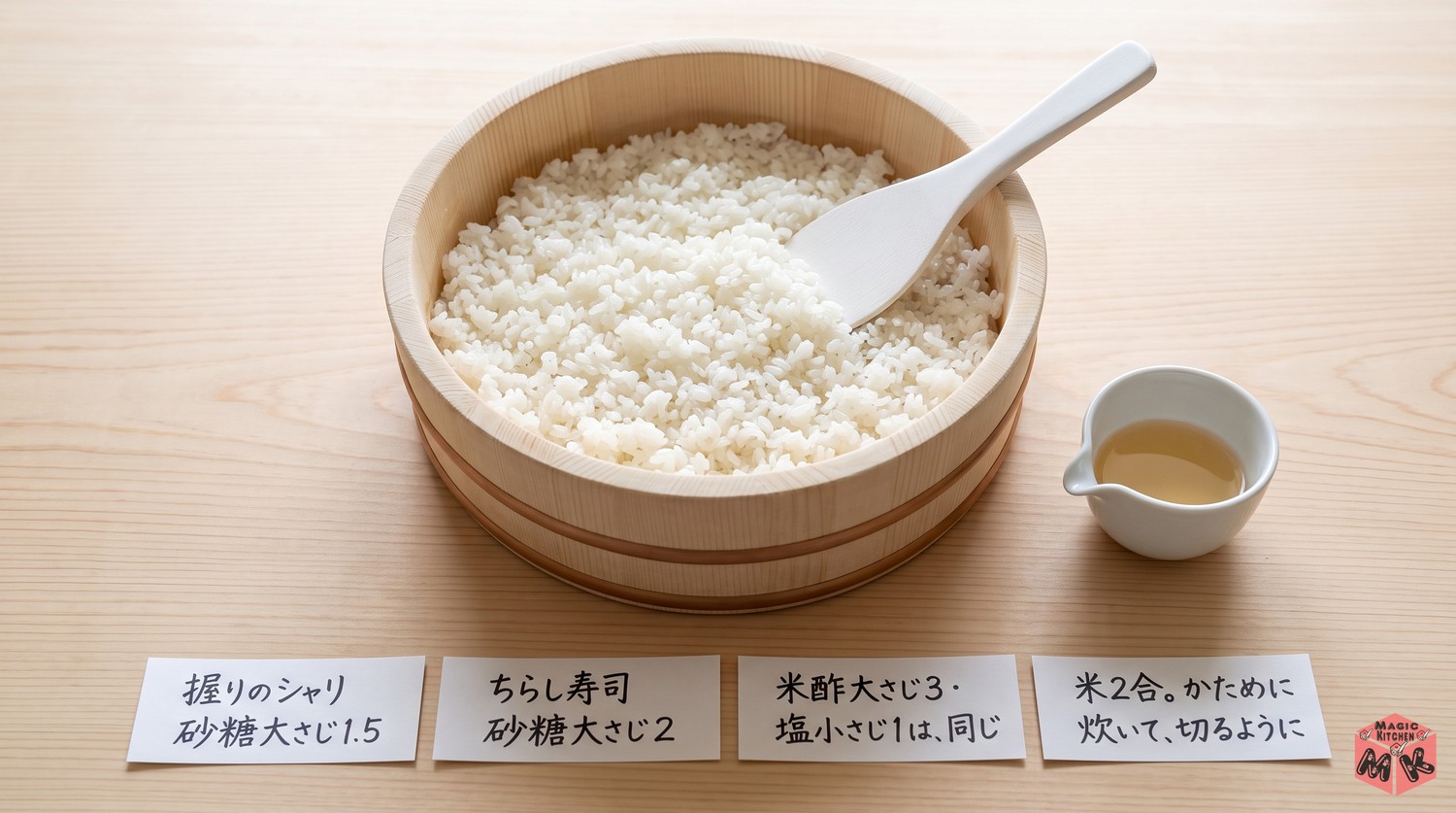 ちらし寿司の酢飯と握りのシャリの違い