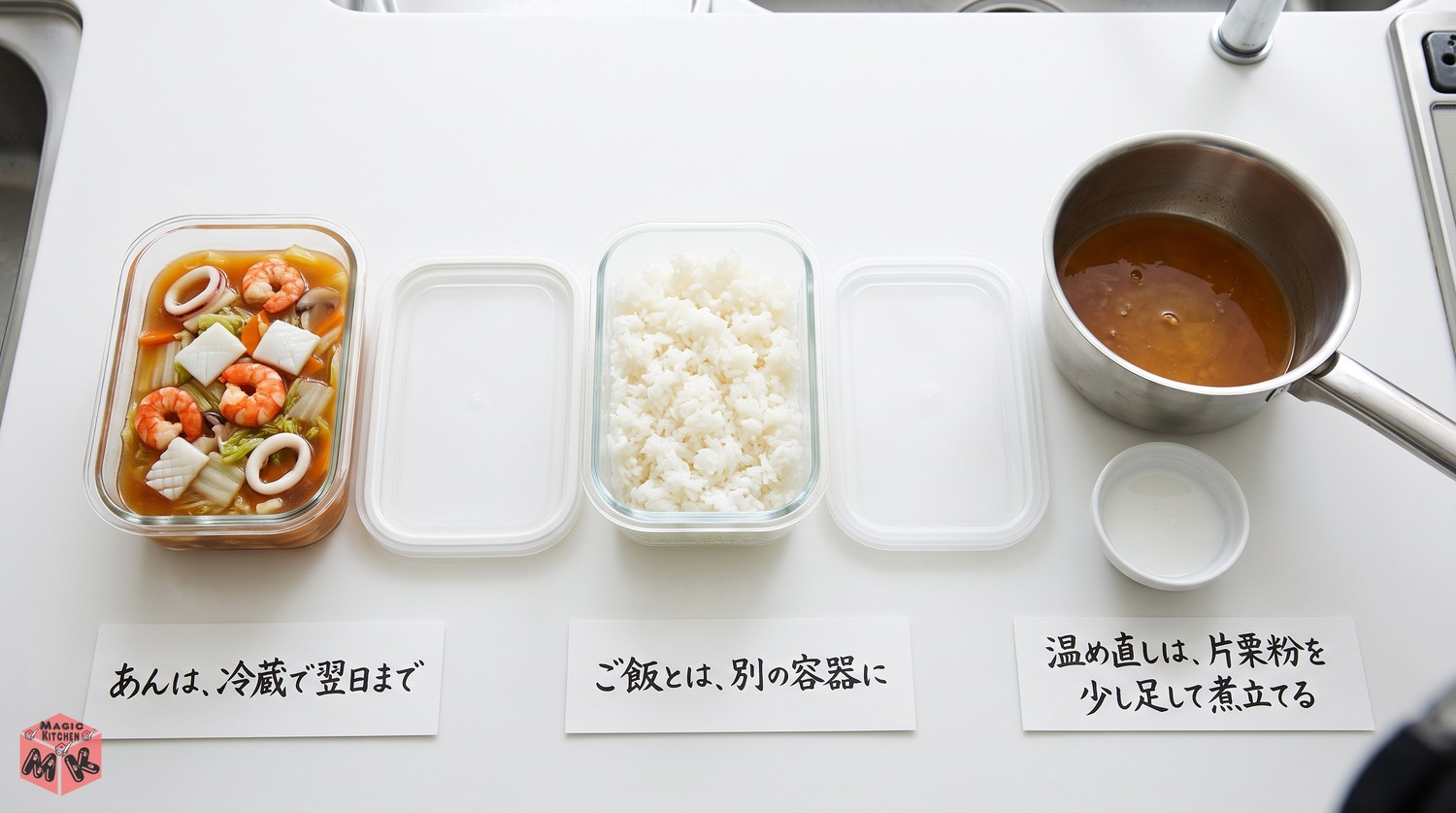 中華丼の保存と温め直し