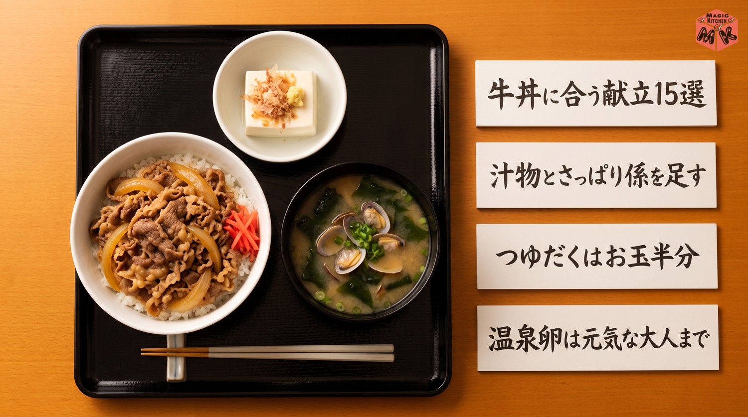 牛丼に合う献立15選のまとめ