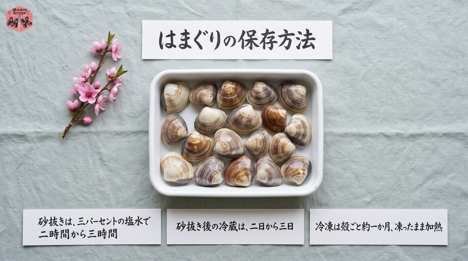 はまぐりの保存方法のまとめ