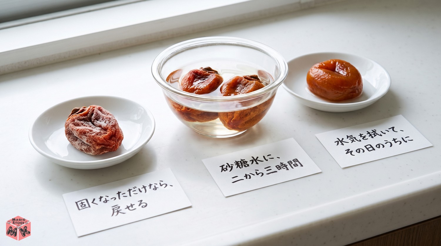固くなった干し柿の戻し方